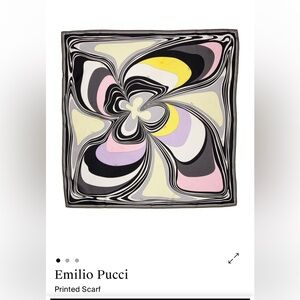 Emilio Pucci Black, Yellow, and Pink Scarf